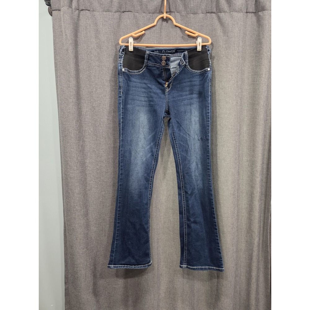 WallFlower Luscious Curvy Bootcut Jeans Custom Maternity Elastic Waist